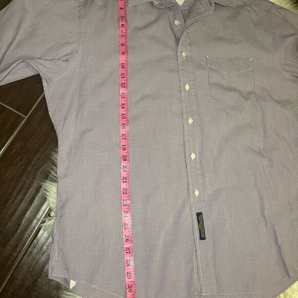 Tommy Hilfiger Plum/White button up sz 16 1/2 - Picture 5 of 5